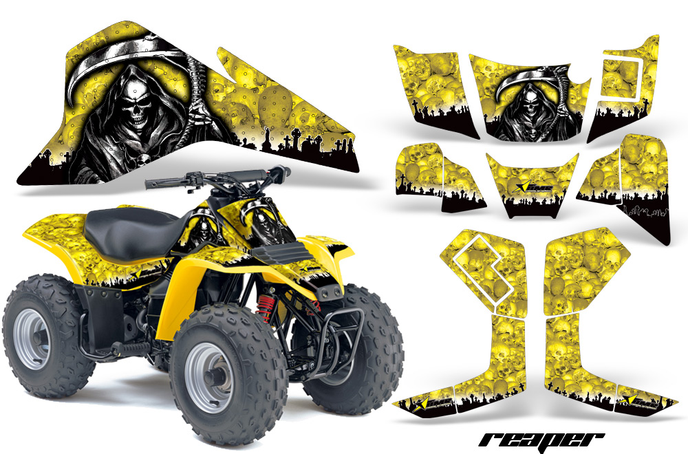 Suzuki LT80 Graphics Reaper Yellow